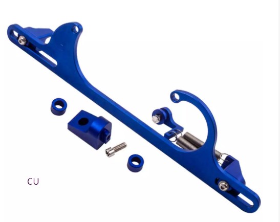 Aluminum Throttle Bracket 4150 Blue