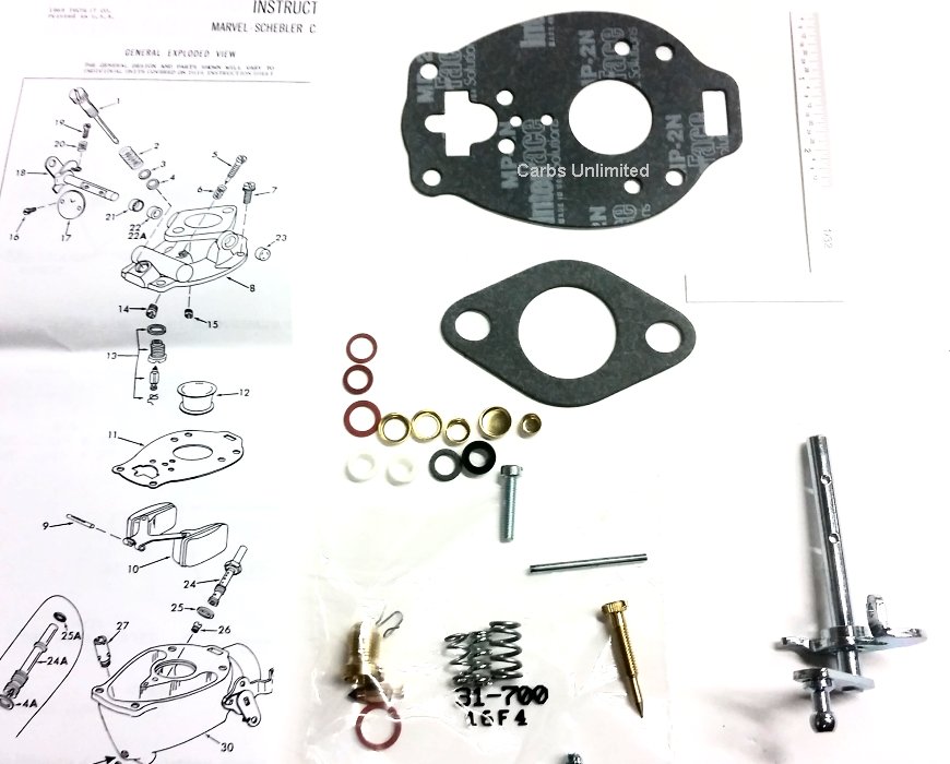 Throttle shaft kit Marvel Schebler